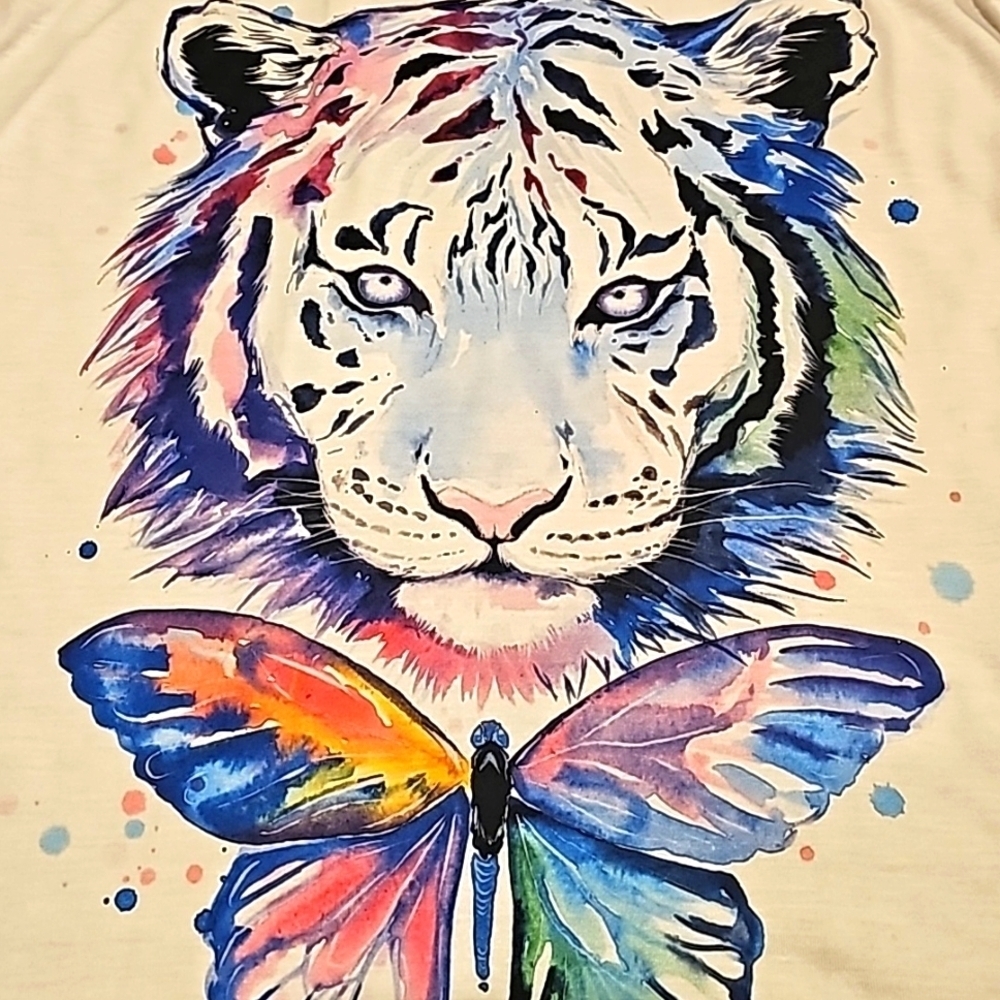 Watercolor tiger tank
